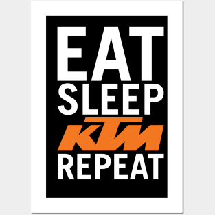 Eat Sleep KTM Repeat Front + Back print Posters and Art